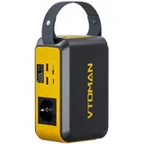 VTOMAN Jump 100 Tragbare Powerstation, 89.6Wh LiFePO4-Batterie,100W Solargenerator (Spitzenleistung 200W) Steckdose und PD 65W Schnellladung für Camping, Draußen, Reise,Notfälle