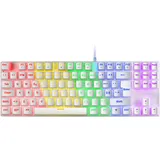 Mars Gaming Gaming MK80 Weiß, Mechanische Tastatur TKL FRGB, Antighosting, Switch Mechanischer Braun, Portugiesisch Sprache, MK80WBRPT