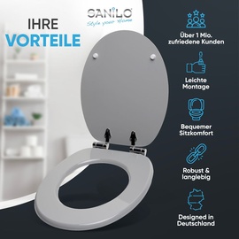 Sanilo WC-Sitz »Basic«, mit Absenkautomatik grau