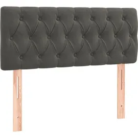 vidaXL Boxspringbett 100 x 200 cm Dunkelgrau