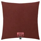 Zoeppritz Soft-Fleece-Kissenbezug – Polarfleece-Kissenbezug mit Häkelstich – Flauschige Kissenhülle – 40x40 cm – 851 Copper Coin – von 'zoeppritz since 1828', 702291-851-50x50