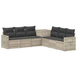 vidaXL Sofa Set 7-tlg. grau/dunkelgrau
