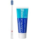 Curaprox Set 1x ultrasoft Zahnbürste CS 5460 und 1x Zahnpasta Enzycal zero ohne Fluorid, ohne SLS, ohne Menthol, 75ml