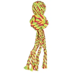 Kong® Spielzeug Wubba in gelber Farbe mit Knotenball