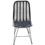 Chillvert Parma Metall-und Rattanstuhl 46x60x92 Cm - Black - One Size