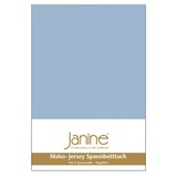 JANINE Spannbetttuch 5007 Mako Jersey 180/200 bis 200/200 cm perlblau Fb. 32