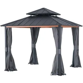 Sunjoy Vorhang für Zedernholz Gazebo 300 cm x 300 cm