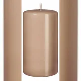 Kopschitz Kerzen Portobello Nougat Stumpenkerze 5 x 3 cm braun 10 St.