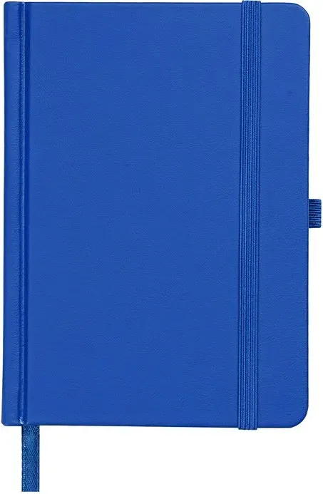 Jubiluu A6 Premium PU Hardcover-Kompaktblock mit gelinienten Seiten, 80 Blatt (100 g Offetpapier), Lesezeichen, elastischer Gummiband und Stiftloch, ungedatierter Planer für Notizen, Ideen-Skizzen, Listen und persönliche Journaling, royalblau