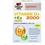 Doppelherz System Vitamin D3 2000 + K2 Vegan Tabletten