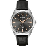 BULOVA 96B422 Herrenuhr Automatik Sutton Schwarz/Roségoldfarben