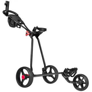Costway Golftrolley Golfwagen, mit Schirm-, Tassen- und Telefonhalter schwarz
