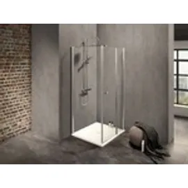 Dusbad Vital 2 Duschkabine mit Drehtür rechts 105 x 110 cm blau ESG-Glas