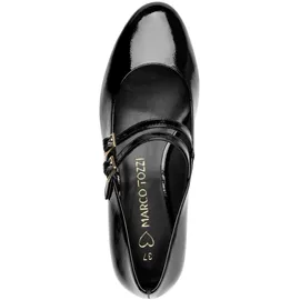 Marco Tozzi Damen Mary Janes mit Riemen Kleiner Absatz, Schwarz (Black patent), 40 EU