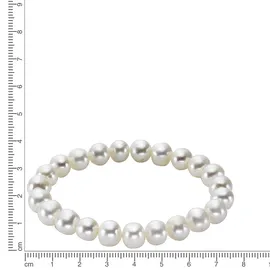 ZEEme Armband Süßwasserzuchtperlen weiß 8-8,5mm Größe 18