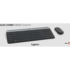 Logitech MK470 Slim Wireless Combo DE Set grafit