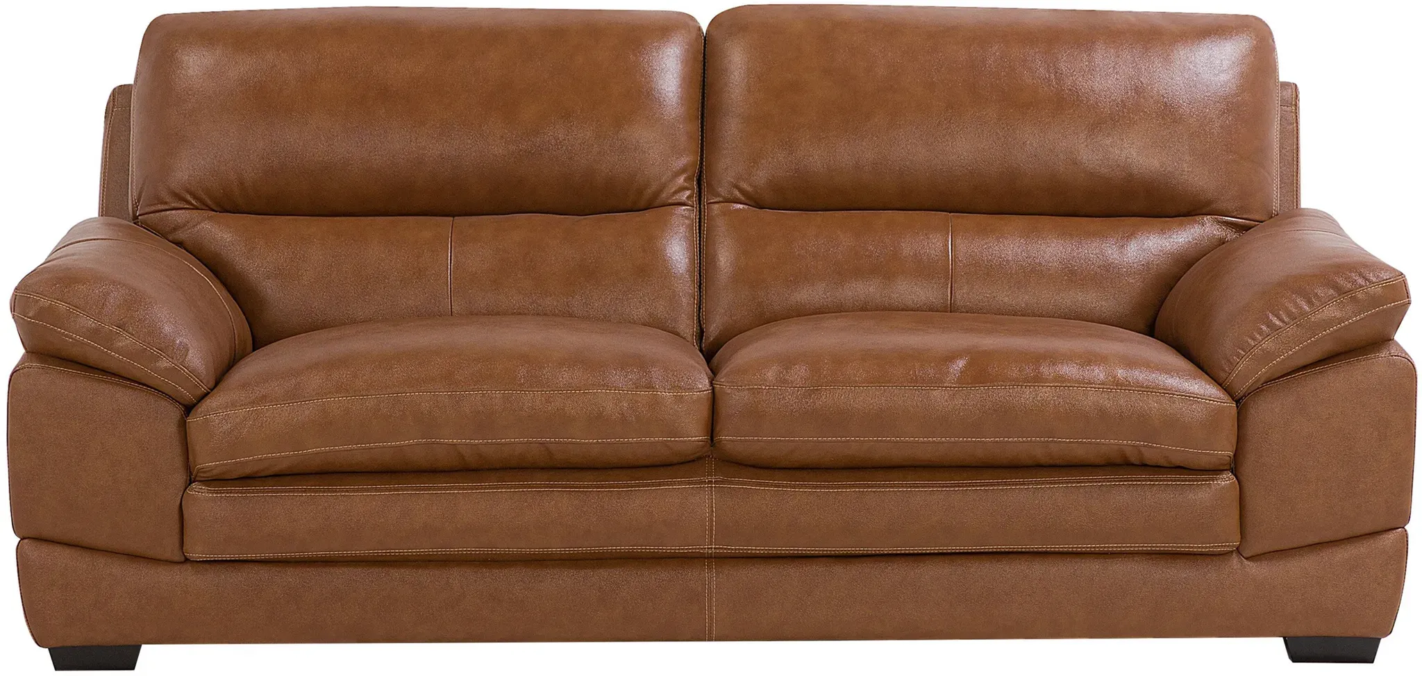 Sofa Leder goldbraun HORTEN