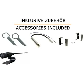JUST SOUND best choice for caraudio Autoradio Einbaupaket Kenwood KMM-BT209 für Audi TT 8N Concert Bluetooth USB Telefonieren
