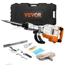 Vevor Hochleistungs-Betonbrecher Abbruchhammer inkl. Spitzmeißel, Flachmeißel 3500 W 60,0 J