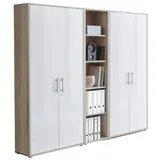 BMG Möbel Office Edition Aktenschrank 212,9 x 33 x 185,6 cm weiß