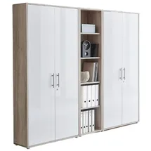 MID.YOU Office Edition Aktenschrank 212,9 x 33 x 185,6 cm weiß