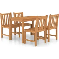 vidaXL 5-teiliges Garten-Ess-Set 120 x 70 cm Massivholz Teak