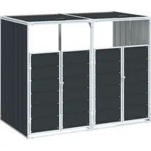 vidaXL Mülltonnenbox 144 x 81 x 113 cm anthrazit