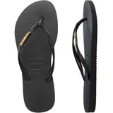 HAVAIANAS Zehentrenner SLIM LOGO METALLIC in Schwarz, /