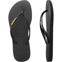 HAVAIANAS Zehentrenner SLIM LOGO METALLIC in Schwarz, /