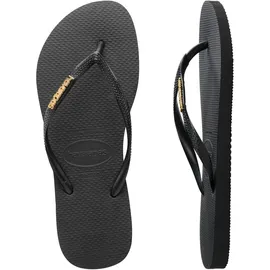 HAVAIANAS Zehentrenner SLIM LOGO METALLIC in Schwarz, /