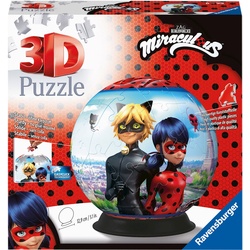Ravensburger 3D Puzzle 11167 - Puzzle-Ball Miraculous - 72 Teile - Puzzle-Ball für Erwachsene und (72 Teile)