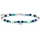 Thomas Sabo Armband mit blauen Steinen und Perlen aus 925 Sterlingsilber A2064-775-7 Größe 19