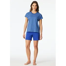 SCHIESSER Shorty Pyjama blau 4XL