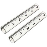 TOPINCN Glas-Regenmesserrohr, 2er-Pack, Regenmesser-Ersatzrohr, Glas, 12,7 cm Fassungsvermögen, Regenmesser-Ersatzrohr für Garten und Hof (Sortierte Farbe)