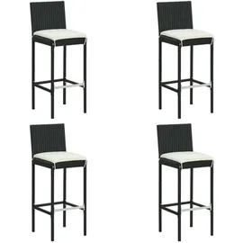 vidaXL Gartenbar Set 5-tlg. Schwarz