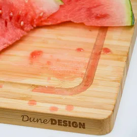 Dune Design DuneDesign Schneidebrett mit Kante 44x34x2 Bambus Schneidbrett Holzbrett mit Kante