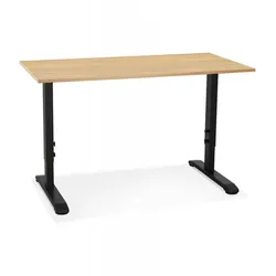 Höhenverstellbarer Schreibtisch aus Holz Metall | Ergonomischer Arbeitstisch mit Höhenverstellung | Modern Minimalistisch | Kadima Design