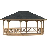 Palmako Pavillon Betty 25,0 m2 Hellbraun tauchimprägniert