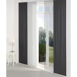 Wirth Schiebegardine Torbole (1 St), Paneelwagen, blickdicht, Jacquard schwarz 60 cm x 145 cm