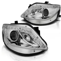 Scheinwerfer LED Tagfahrlicht Optik für Seat Ibiza 6J 08-12 Chrom LED Blinker