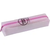APLI 18697 Federmäppchen, durchscheinend, Reißverschluss, Rosa, 210 x 45 x 45 mm
