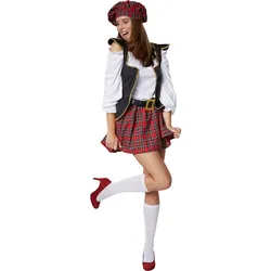 tectake® Frauenkostüm Schotten-Girl