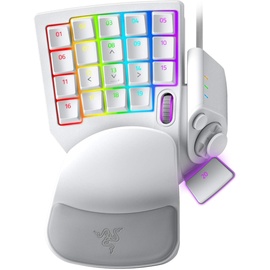 Razer Tartarus Pro Mercury - Gaming Keypad (Gamepad mit analog-optischen Tasten, 32 programmierbare Tasten, anpassbarer Auslösepunkt, Profile, Handballenauflage, RGB Chroma Beleuchtung) Weiß