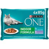 Purina Ein Nassfutter Für Wohnungskatzen Mit Thunfisch Und Rindfleisch 12x4x85g - One Size - One Size