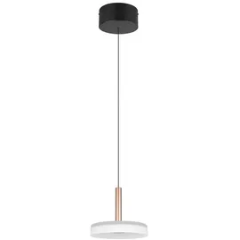 Trio Led Pendelleuchte Celeste, 1-flammig höhenverstellbar, Glas, Weiß, Ø 22cm