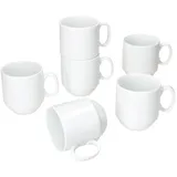 Mambocat Kaffeetasse 0,22 l Weiß 6 St.