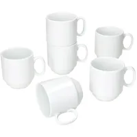 Mambocat Kaffeetasse 0,22 l Weiß 6 St.