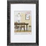 walther design Bilderrahmen dunkelgrau 50 x 70 cm mit Kunstglas und Passepartout Fiorito Holzrahmen EFX070D