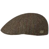 Stetson Texas Harris Tweed Flatcap - Mütze - Klassische Schirmmütze - Fischgratmuster - Handgefertigt - Herren - Herbst/Winter braun 56 cm - 56