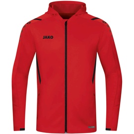 Jako Challenge Trainingsjacke mit Kapuze Kinder rot/schwarz 128